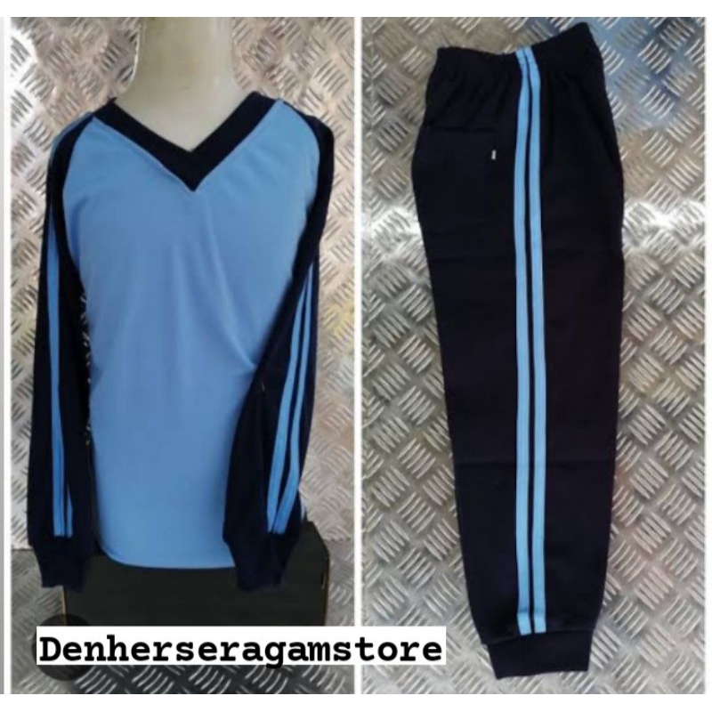 STELAN OLAHRAGA SD//STELAN ANAK SD BIRU DONGKER//BAJU SEKOLAH