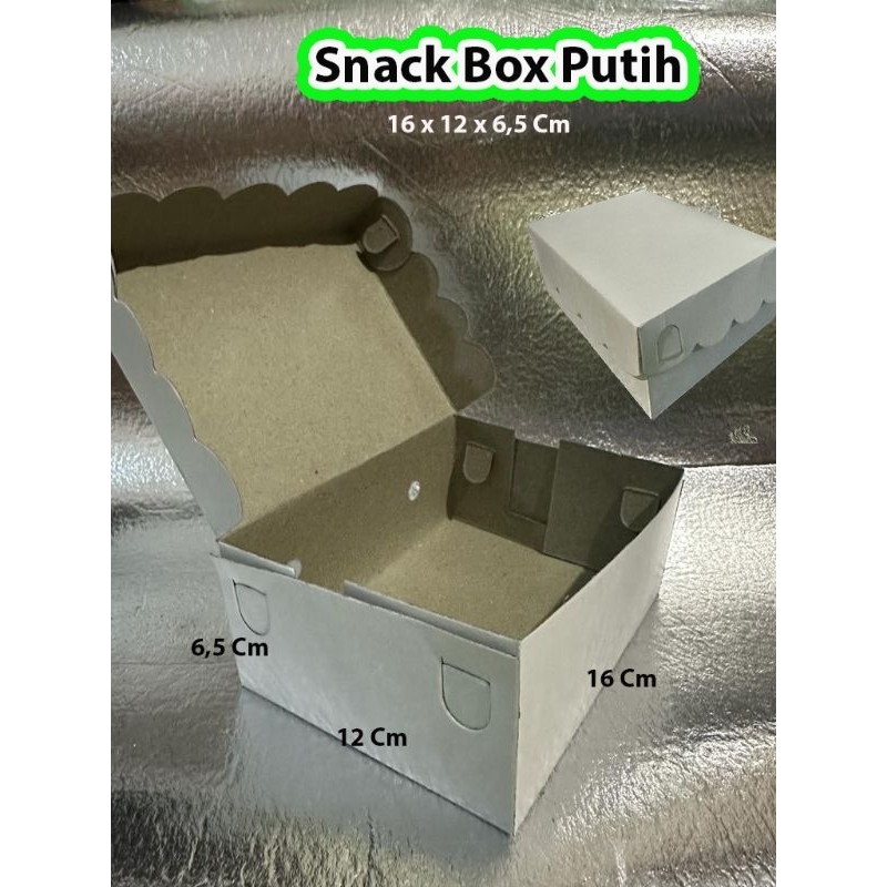 

Box snack putih polos / Duplex 350 Gsm