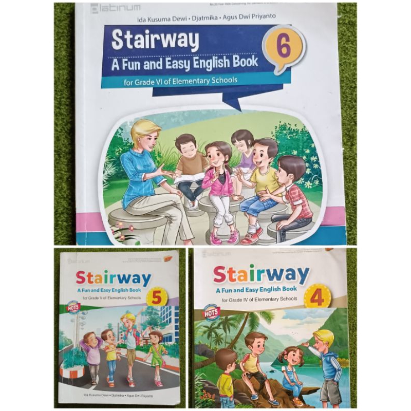 BUKU BEKAS B.INGGRIS STAIRWAY SD/MI KELAS 4 5 6 PLATINUM TIGA SERANGKAI