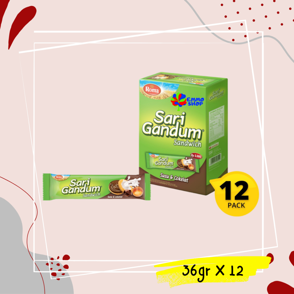 

Roma Sari Gandum Cokelat 1 Box 12pcs