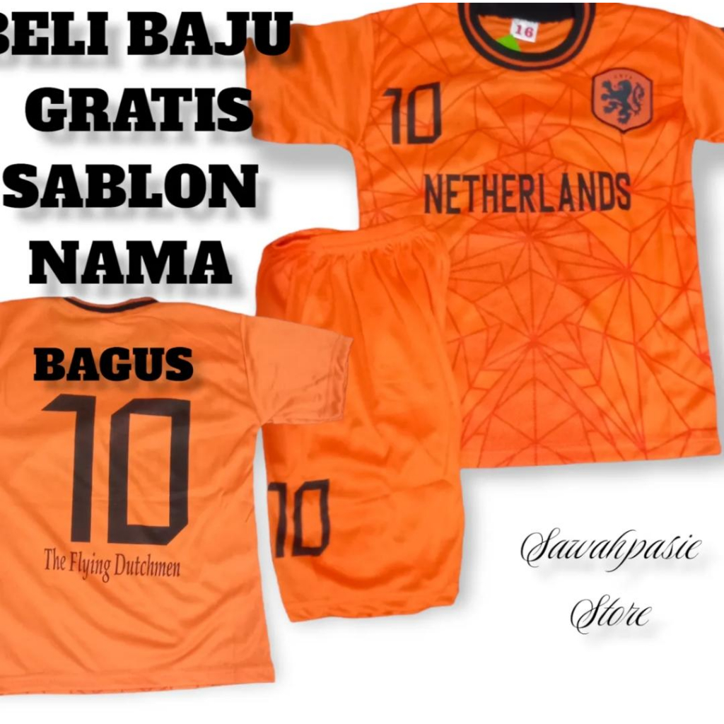 baju bola piala dunia/kaos setelan anak argentina/jersey timnas belanda