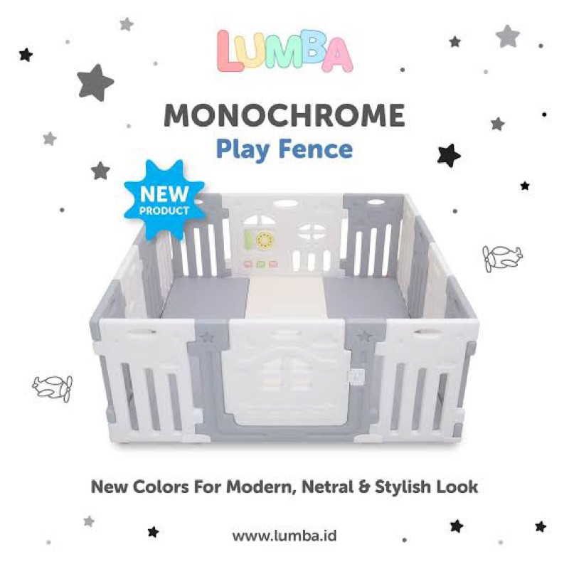Lumba Fence & Playmat 12+2 monochrome -preloved