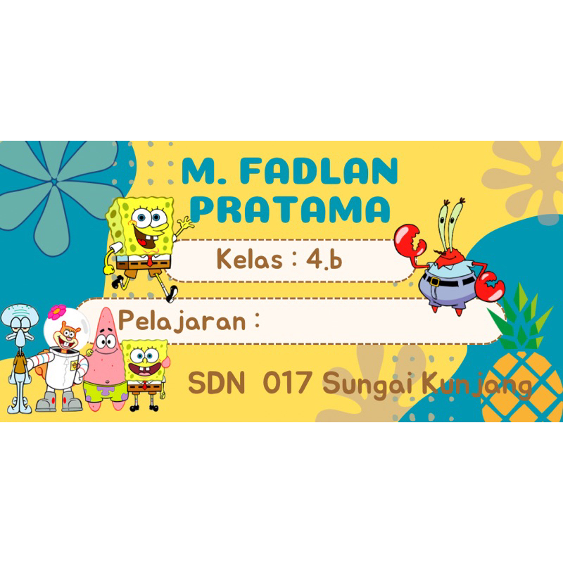 

sticker nama buku