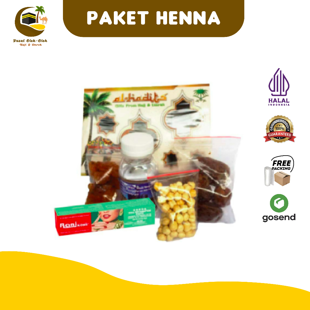 

Paket henna arab oleh oleh haji dan umroh air zamzam ori