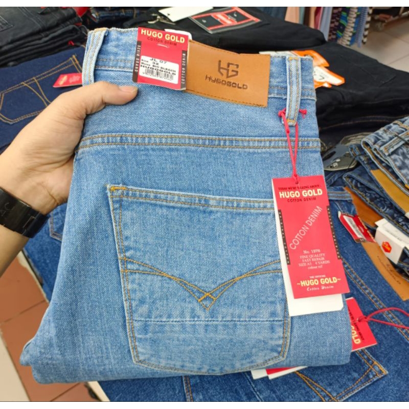 CelanaPanjang Jeans Standar Hugo gold Polos / Jeans premium Hugo Gold classic