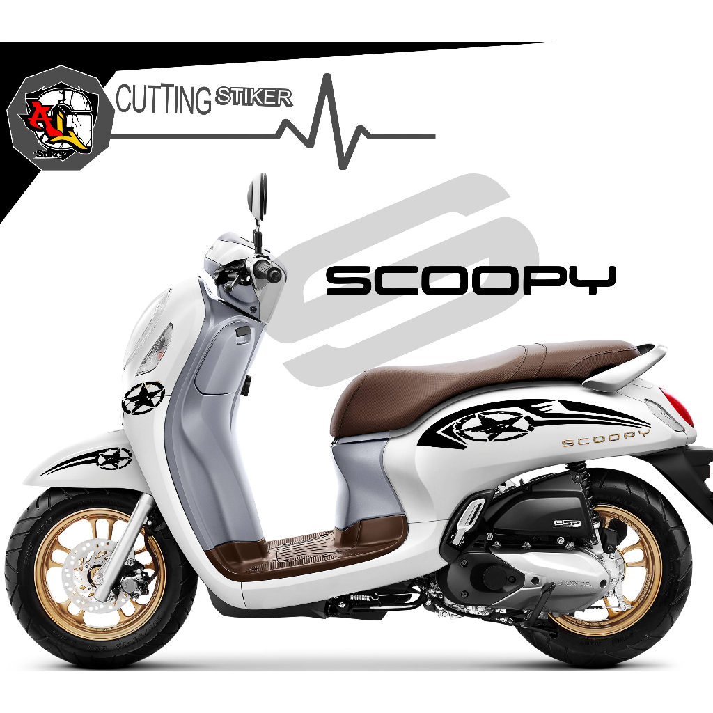 STRIPING NEW SCOOPY/SCO.281/STICKER CUTTING/STRIPING SCOOPY SIMPEL/STIKER CATING MOTOR/STIKER BODY S