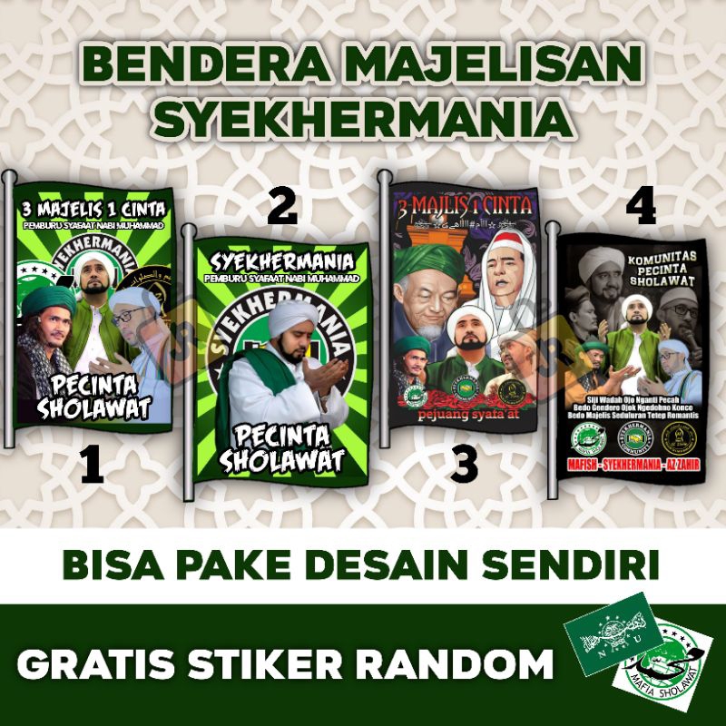 Bendera Majelis Sholawat Giant Flag, Syekhermania, Mafia Sholawat, Zahir Mania