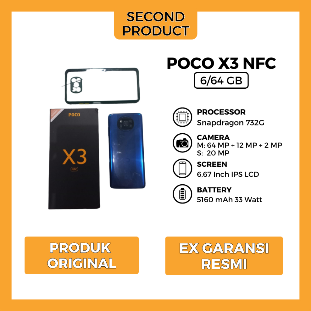 Poco X3 NFC 6/64 GB Bekas