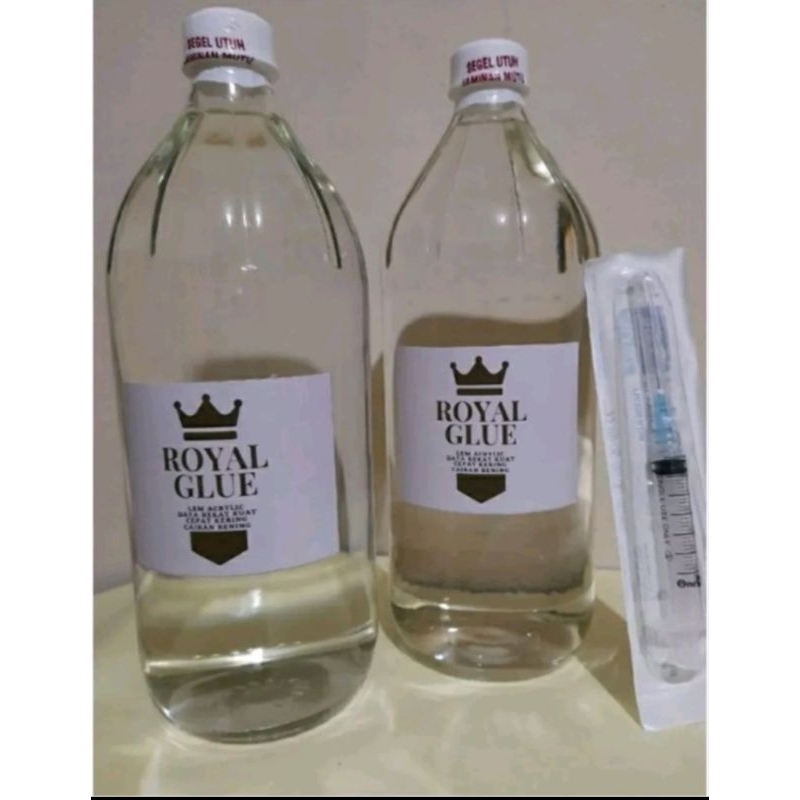 

Lem acrylic bening tipe high 1 Liter + suntikan
