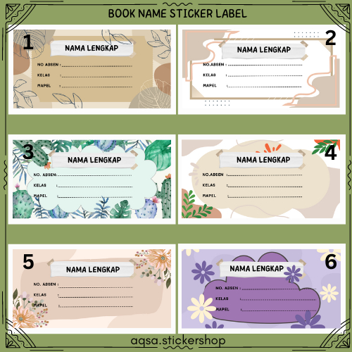 

Sticker label buku pelajaran custom nama/ STIKER MAPEL