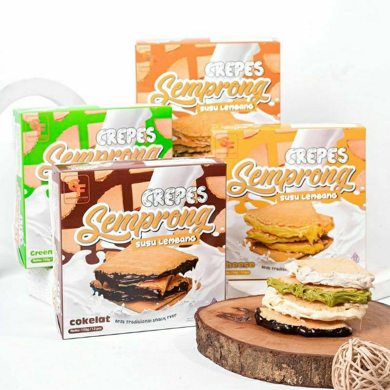 

2Xbtygneal Sakha Snack ) Semprong Susu Lembang Isi 12 165 Gram Crepes Bandung