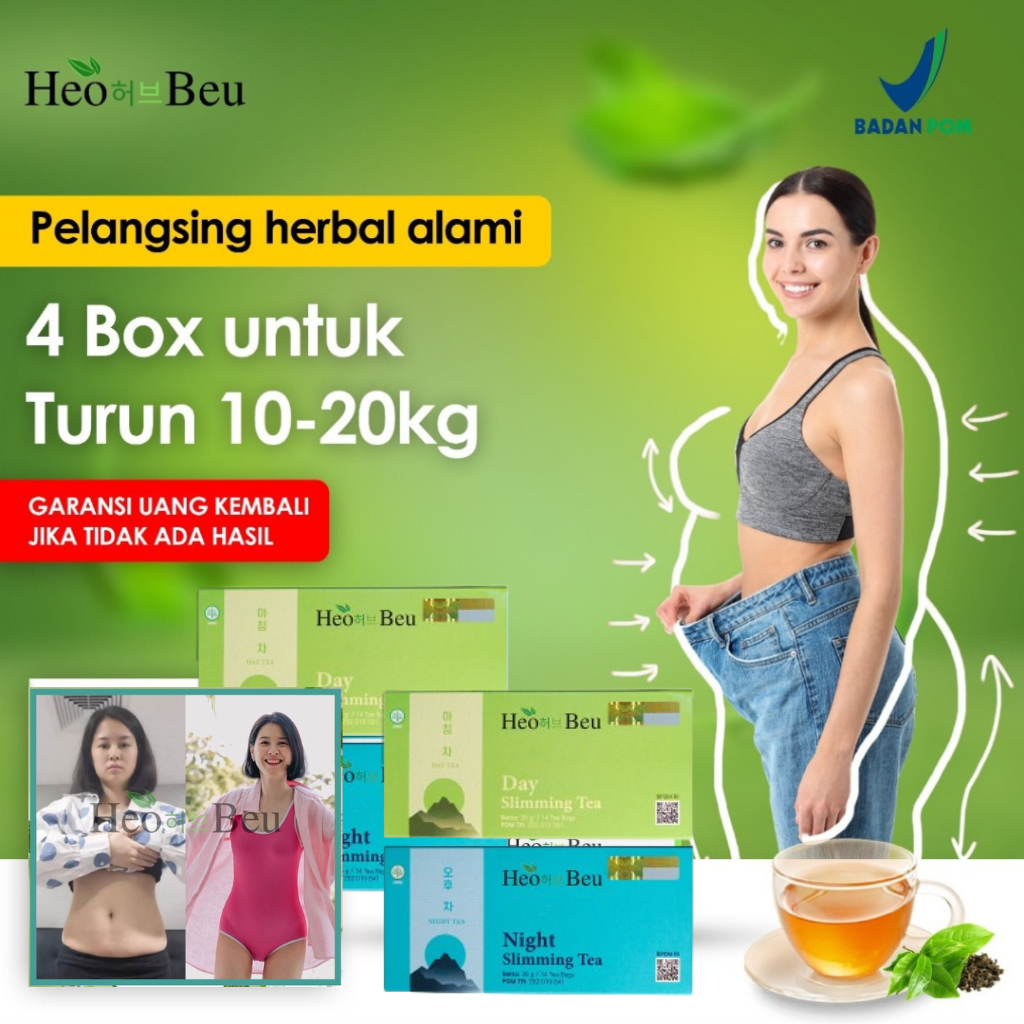 

Teh Diet Pelangsing Heo Beu Slimming Tea Herbal Alami Minuman Teh Penurun Berat Badan , Membuat Badan Langsing Heobeu 100% ORIGINAL HALAL BPOM Terlaris