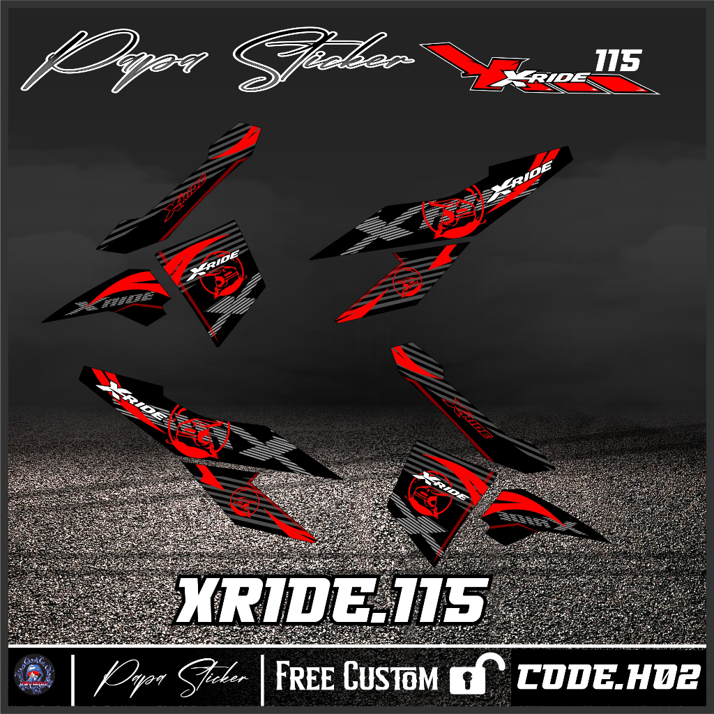 Striping Sticker New Xride 115 Variasi Sticker Yamaha Xride 115 Code H02