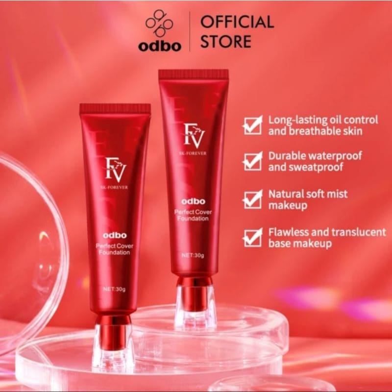 OdbO FV Original Cover Foundation 30g Perfect Magic Flawless Long Lasting Makeup SK Forever | Founda