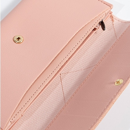 DOMPET PANJANG WANITA LIPAT IMPORT KULIT PINK LUCU REUXA WA749P3 SLOT KARTU RESLETING KOIN LONG WALLET KEKINIAN REMAJA CEWEK KOREA SIMPLE PREMIUM FASHION BRANDED BATAM TERBARU