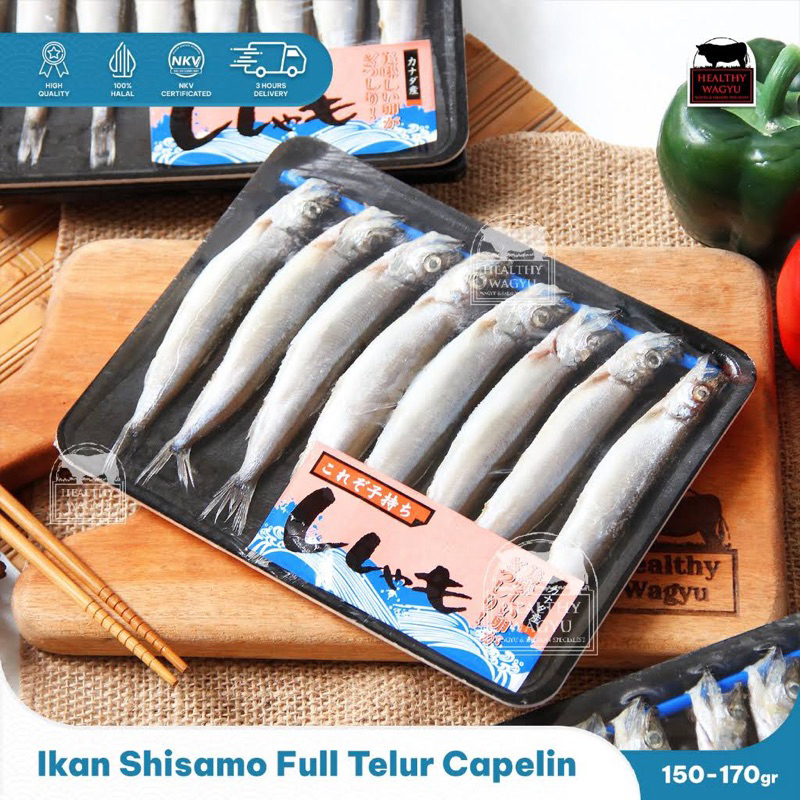 

Ikan Shisamo Capelin - Shisamo Fish - Ikan Isi Telur IMPORT (KHUSUS INSTAN)