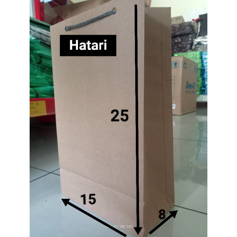 

paperbag Hatari ( wafer ) ukuran 15x8x25 paper bag polos tas kertas tas souvenir tas kado tas hajatan