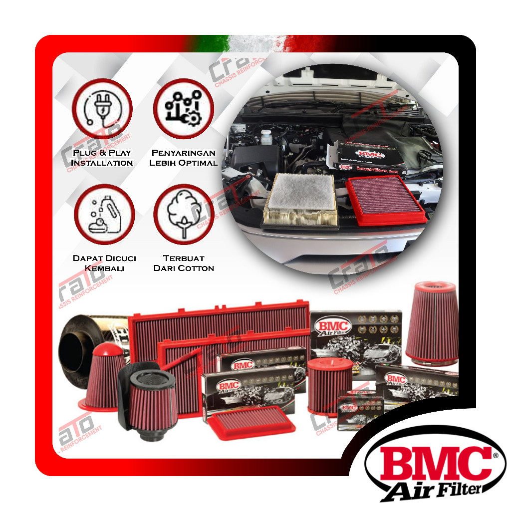 Aksesoris Variasi Filter udara BMC italy not KNN K&N FERROX APEX HYUNDAI H-1/H-1 STAREX  chasssis TQ
