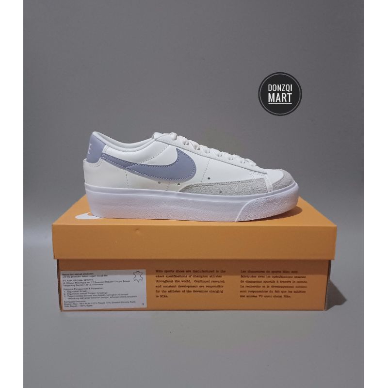 Nike Blazer Low Platform Womens Sneakers Shoes - Sail/Indigo Haze