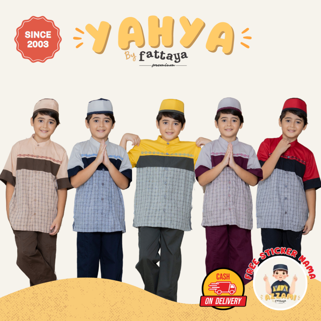 Fattaya Premium Koko Anak Yahya - Baju Muslim Laki-laki Busana Putra Islami untuk Buah Hati Setelan 