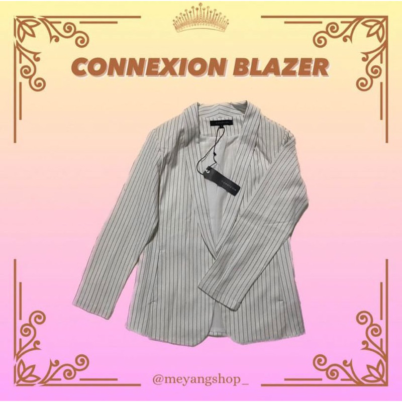 Blezer Garis Putih Preloved
