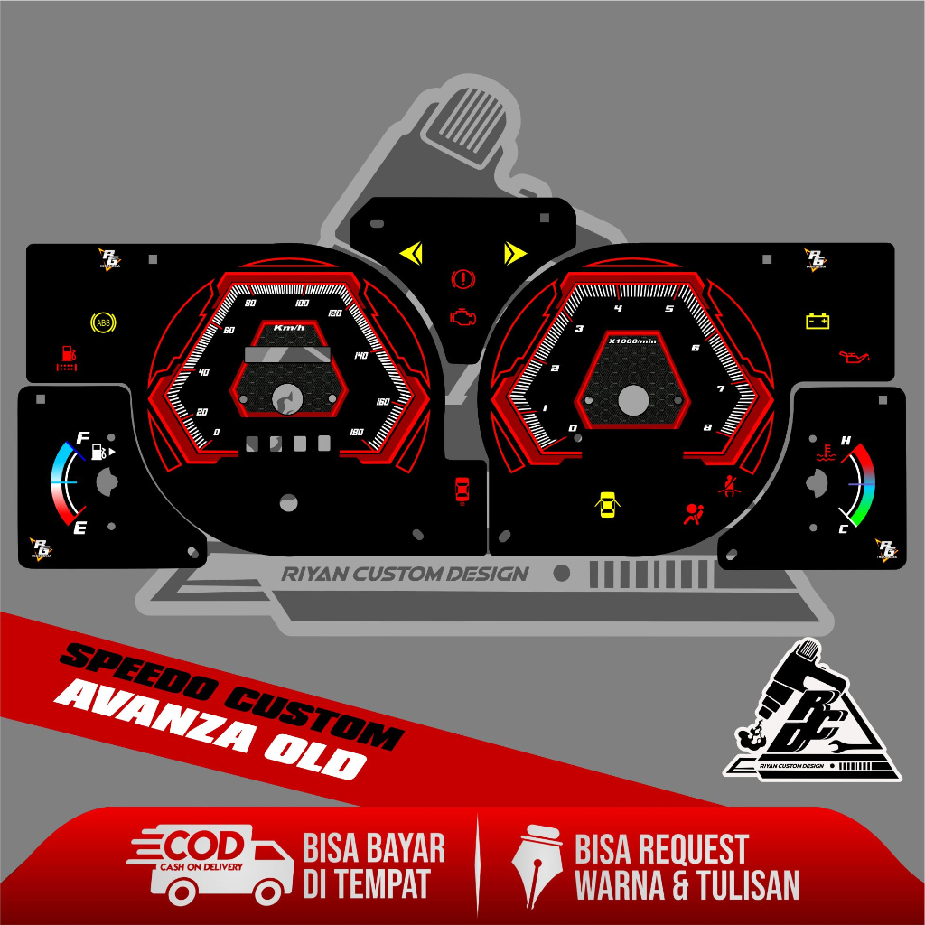 papan speedometer  custom avanza old panel spido meter custom avanza old