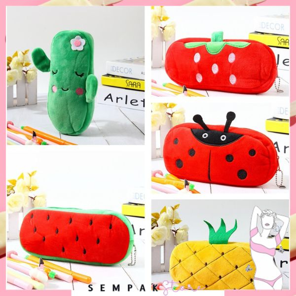 SS Pouch Aksesoris Kosmetik Karakter Lucu tempat pensil karakter kotak pensil