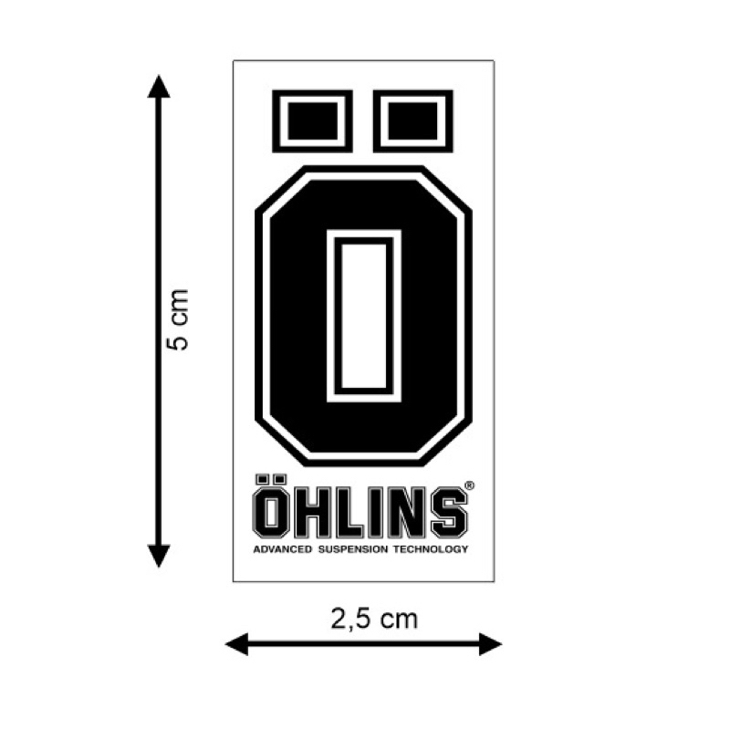 stiker tabung shock ohlins sticker shok ohlin kecil transparan tembus pandang