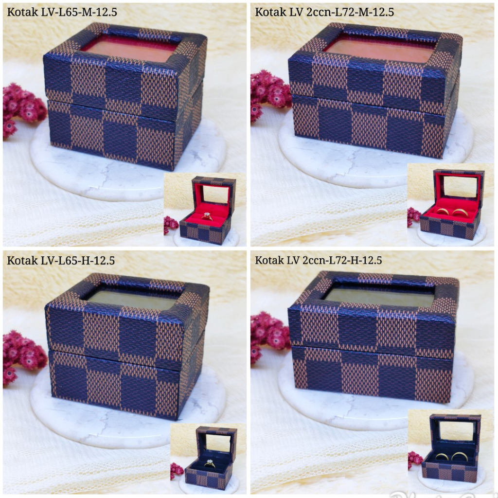 KOTAK CINCIN PERHIASAN KULIT BLUDRU/KOTAK TEMPAT CINCIN 2 CINCIN/ WADAH CINCIN PASANGAN KULIT/BOX CI
