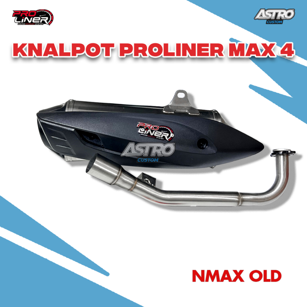 Knalpot Racing Proliner MAX 4 Nmax 155 Aerox Lexi 125 Fazzio Vario 125 150 PCX 160 Kenalpot PROLINER