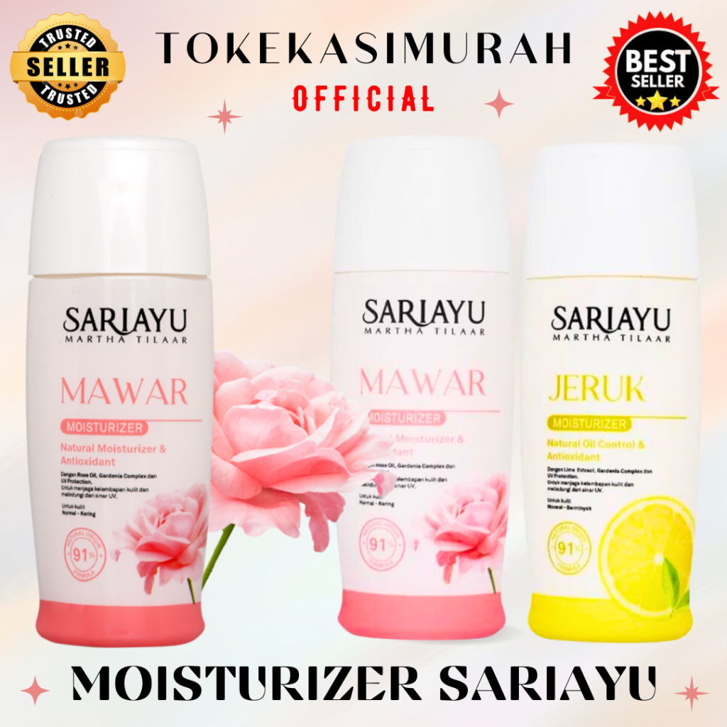Pelembab Wajah Berminyak Moisturizer Sariayu Mawar Dan Jeruk Melembabkan Semua Jenis Kulit