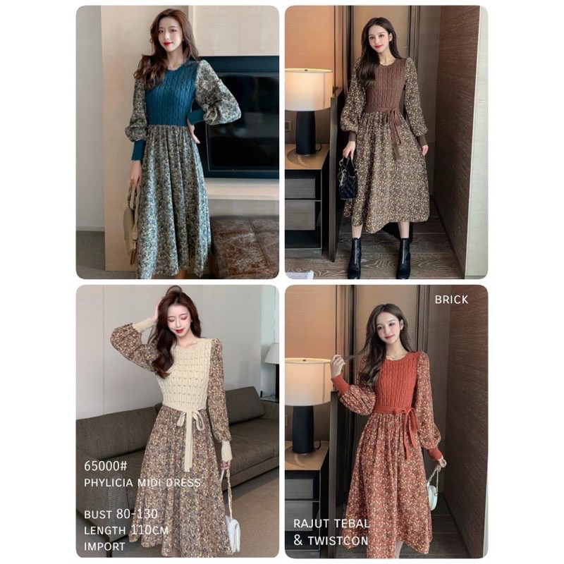 TM Maxi Dress Phylicia Midi Dress Import 65000#