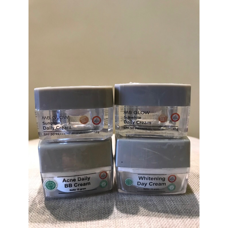 Whitening day cream ms glow / cream siang ms glow / krim pagi ultimate acne msglow BB cream