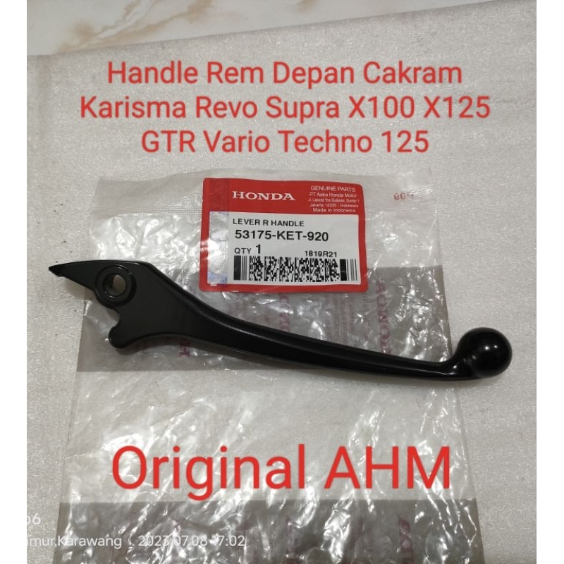 Handle Rem Depan Cakram Karisma Revo Supra X100 X125 GTR Vario 125 Ori AHM 53175KET920
