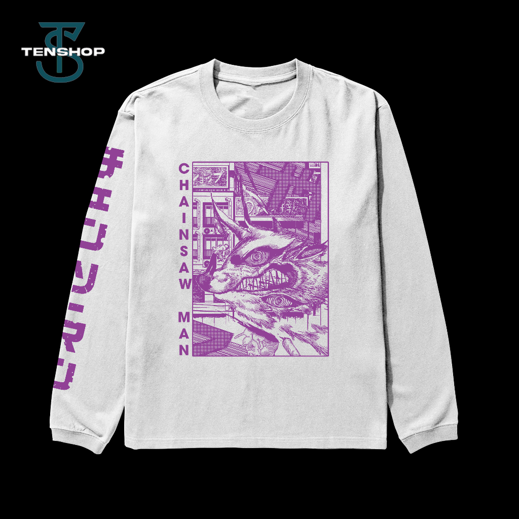 T-Shirt Longsleve Chainsawman Cotton Distro