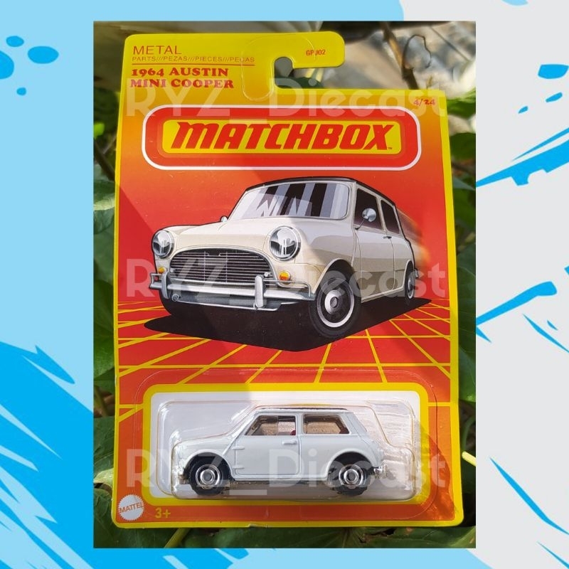 Matchbox 1964 Austin Mini Cooper WHITE - Orange Target (Exclusive Target)