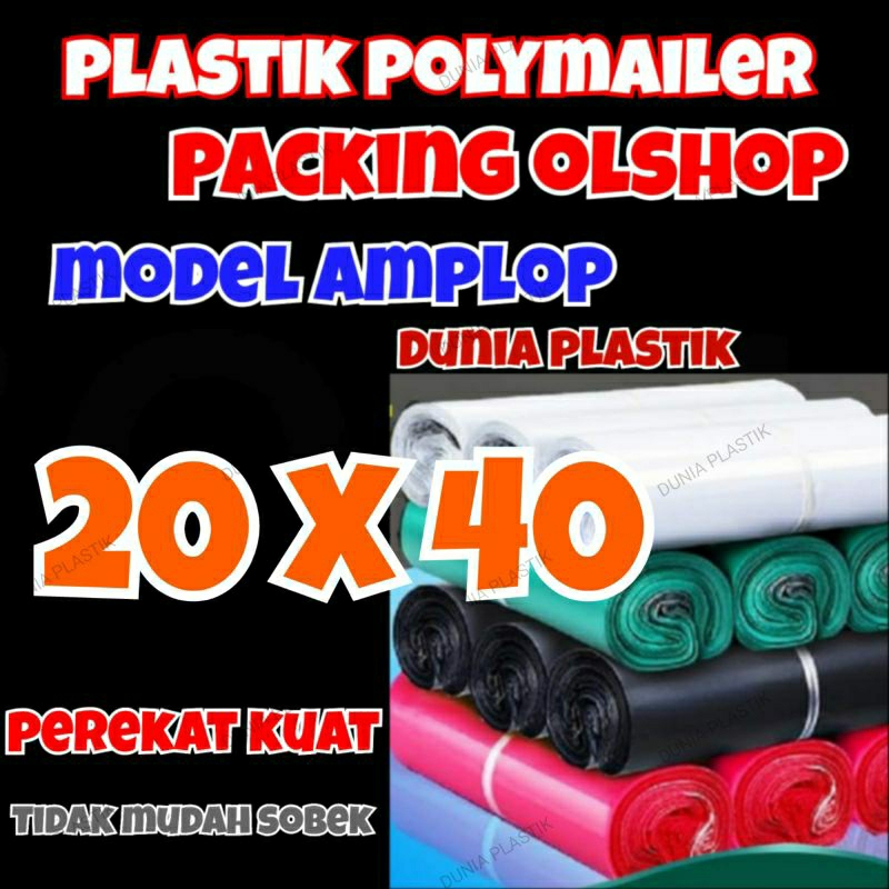 

Plastik packing 20 x 40 cm polymailer
