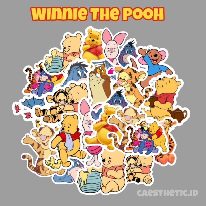 

[30 PCS] STICKER WINNIE THE POOH - STIKER KARTUN - STICKER LUCU | STICKER SET - STIKER GLOSSY