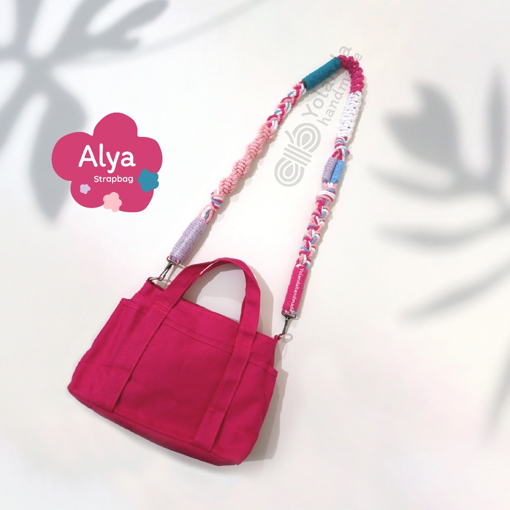 ALYA Tali Strap Bag Macrame | Premium | Tali Kamera | Strap Bag Lucu |  Custom | Puffy Bag | Sling Bag