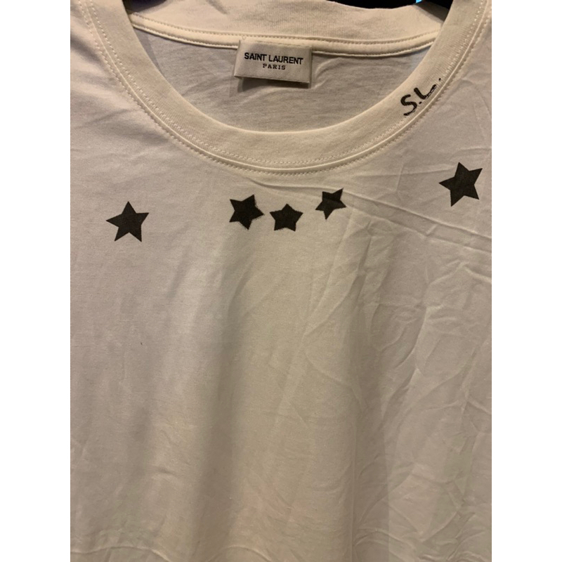 Saint Laurent Paris white Sl start t-shirt