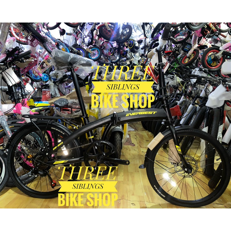 SEPEDA LIPAT EVERBEST 903 by PACIFIC 20 INCH BLACK YELLOW DISC BRAKE