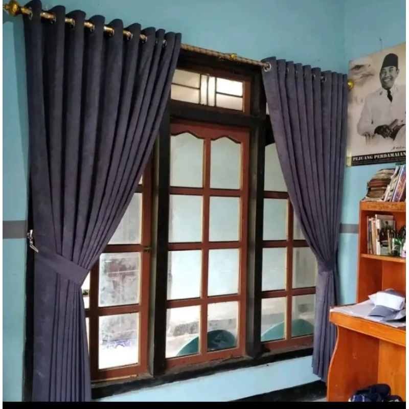 Gorden Jendela Panjang 3 Meter Tinggi Gorden Jumbo Gorden 12 Gelembung 24 Lubang Gorden Blackout Pre