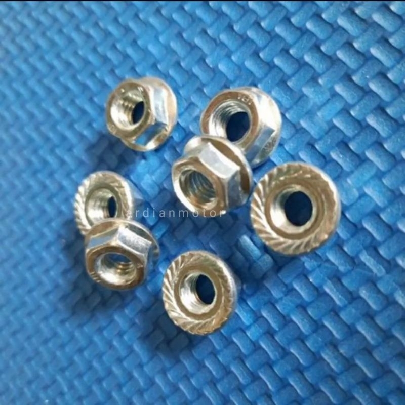 Mur flange M6 topi 10 /mur topi 10 m6 flange nut/mur baut 10 6mm