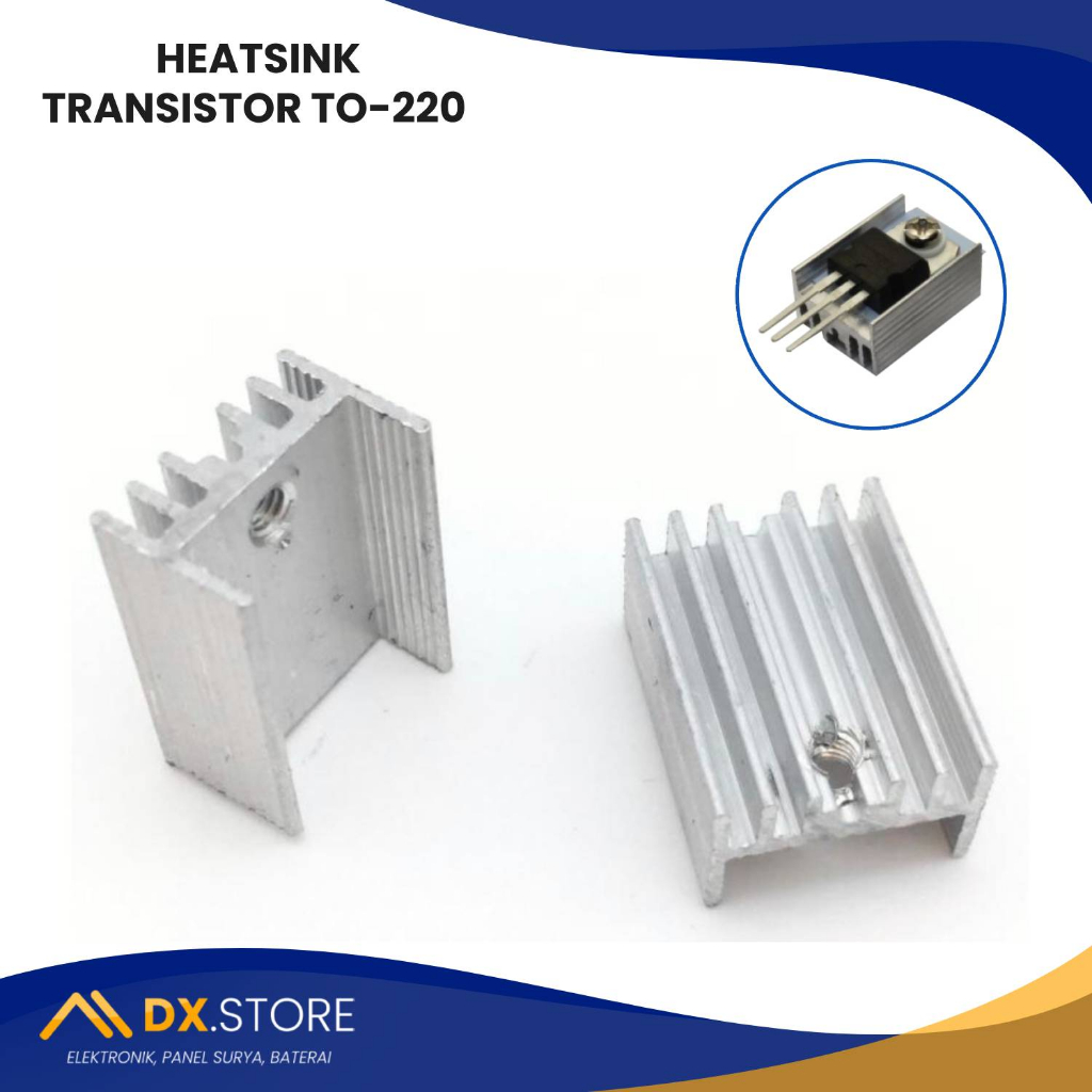 Heatsink Transistor TO220 Tip41 Bta16 7805 Pendingin Ic Transistor 15x11x20MM