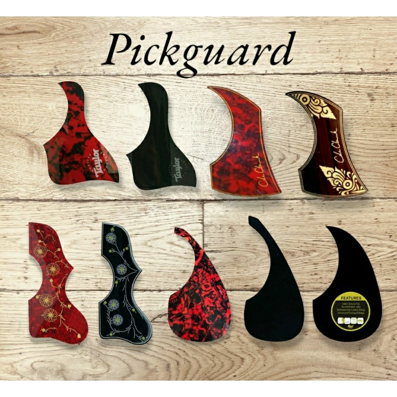 Stiker Pickguard pelindung Gitar Taylor, Cort, Jumbo F-310, Cole Clark, Gibson J-200 Kualitas Premiu