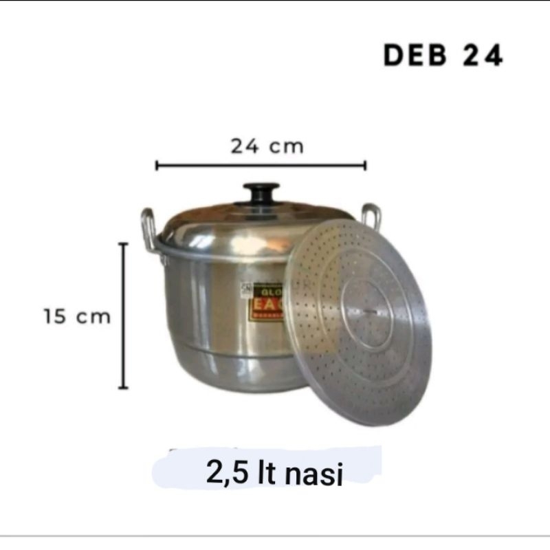 panci lanseng/kukus/dandang sarangan dalam 24 cm