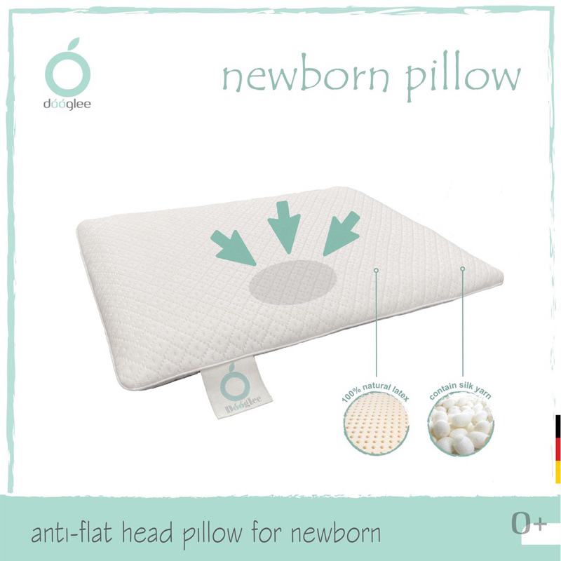 Dooglee Newborn Pillow 100% Natural Latex Bantal Peang Bayi