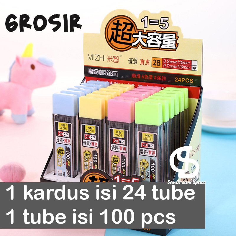 

Grosir Refill Pensil Mekanik Isi ulang Mechanical Pencil 2B 100 pcs 0.5mm 0.7mm