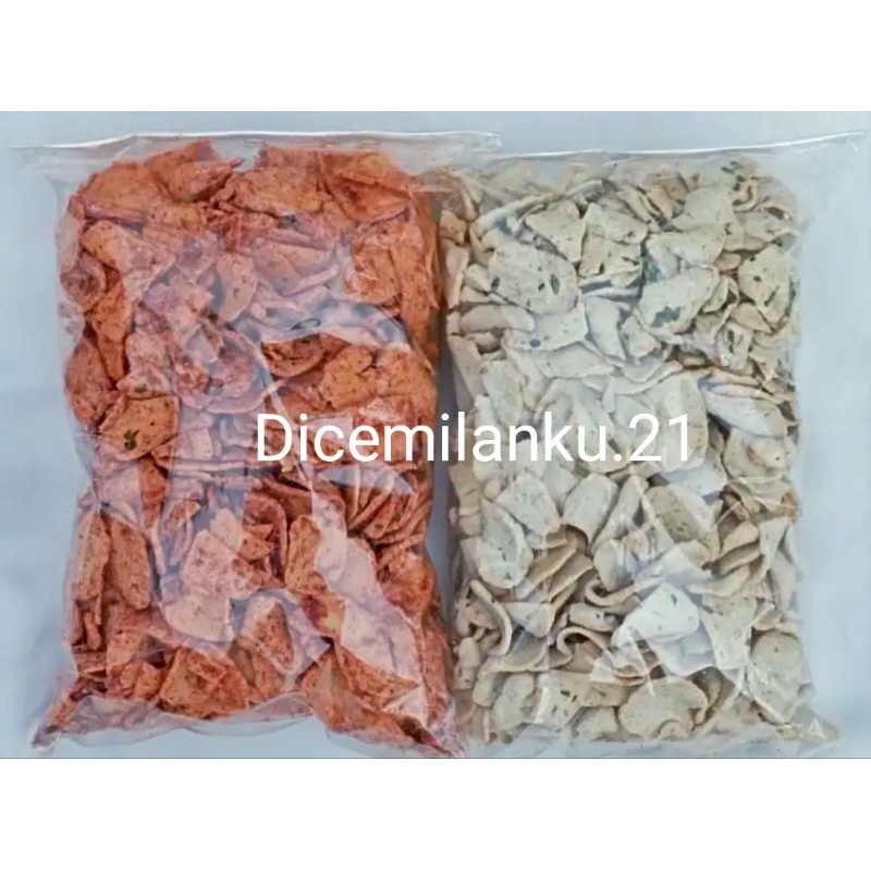 

RB22 keripik Basreng koin pedas daun jeruk Basreng kering keriuk isi 1.kg