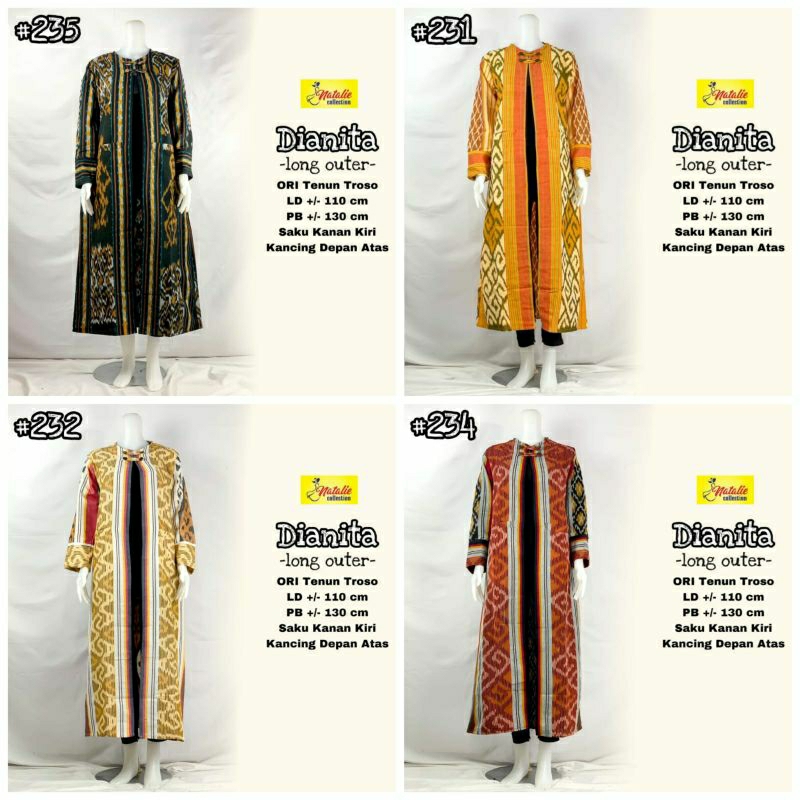 dianita long outer by natalie || tenun troso ld 110